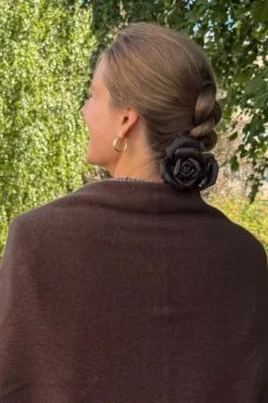Angelina hårklype blomst leather - Onesize