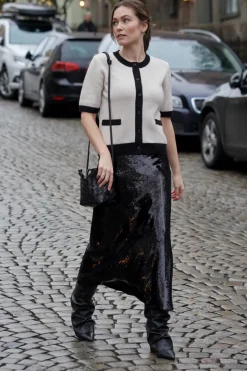 Bias Cut Sequin Skirt