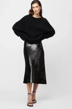 Bias Cut Sequin Skirt