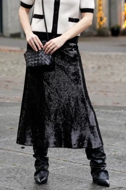 Bias Cut Sequin Skirt