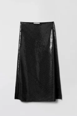 Bias Cut Sequin Skirt