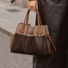 Blossom Cowhide leather large size satchel - Onesize