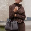 Blossom Cowhide leather large size satchel - Onesize