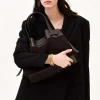 Blossom Suede leather large size satchel bag - Onesize