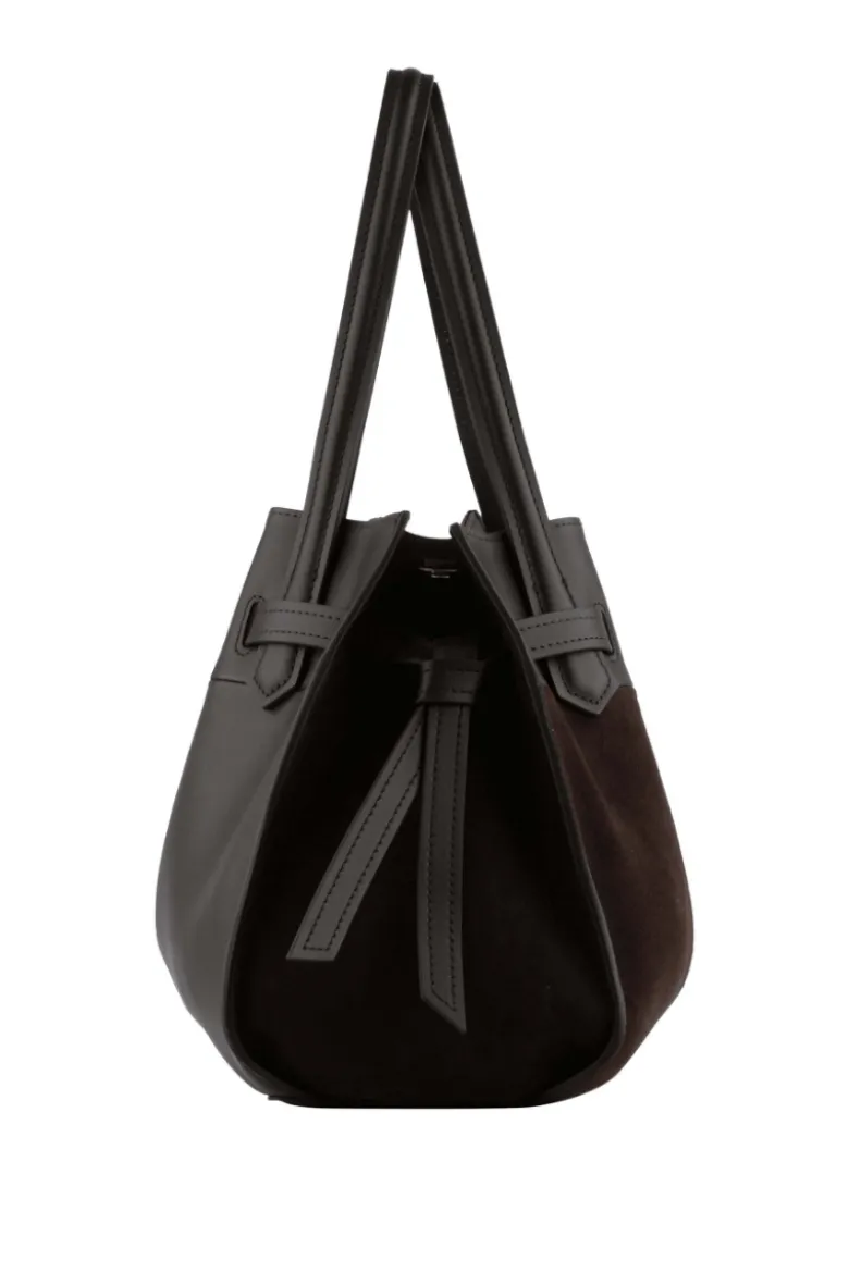 Blossom Suede leather large size satchel bag - Onesize