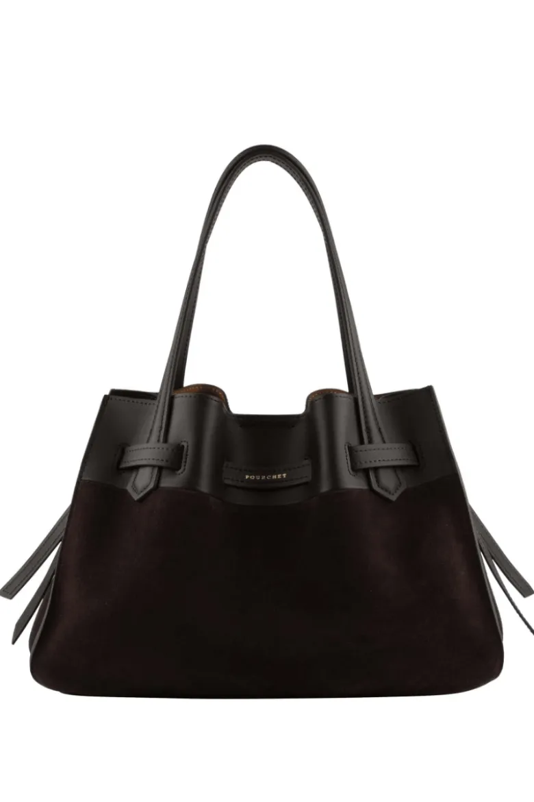 Blossom Suede leather large size satchel bag - Onesize