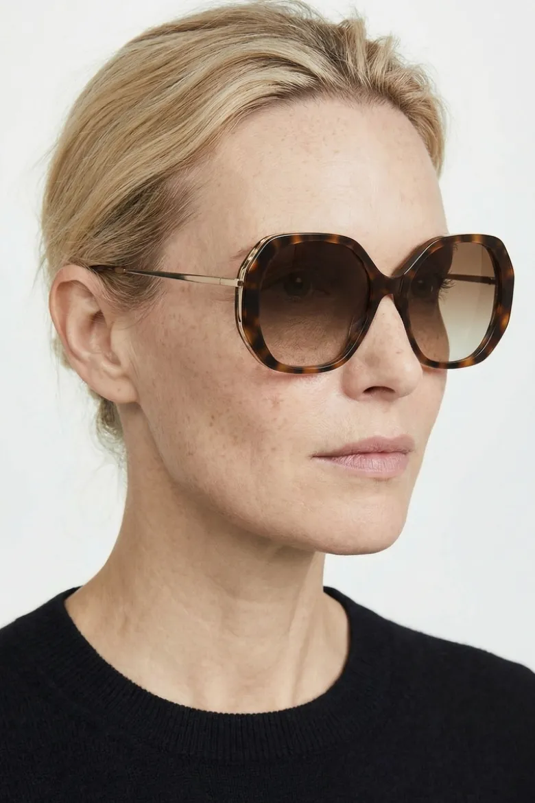 Celeste Turtle Brown Sunglasses - One size