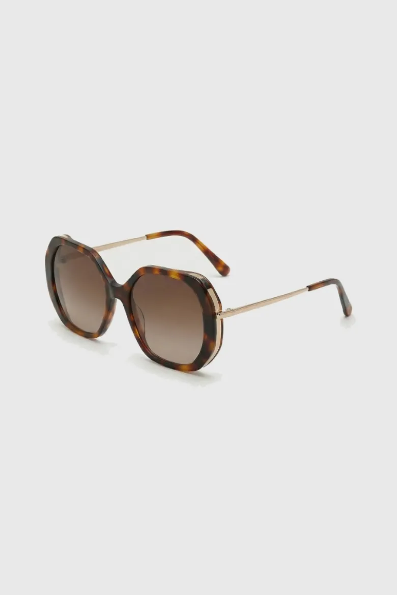 Celeste Turtle Brown Sunglasses - One size