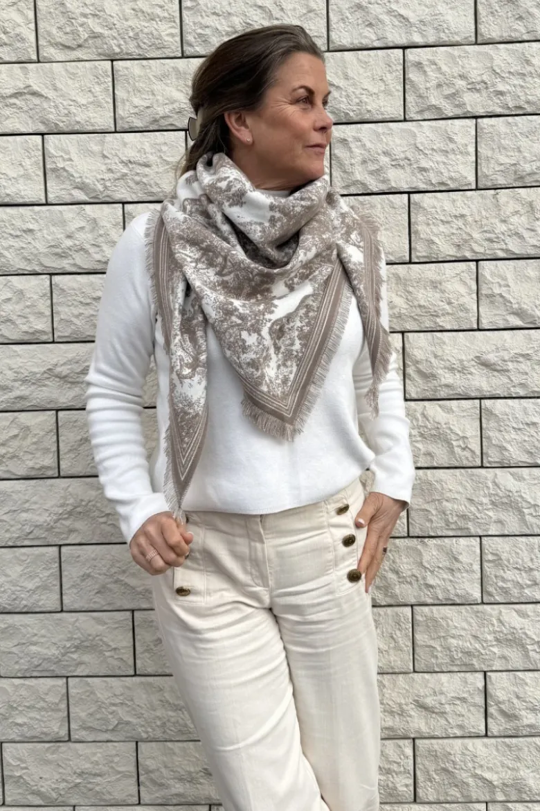 Charlene trekantskjerf natur - Onesize