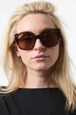Chloe Dark Brown Sunglasses - One Size