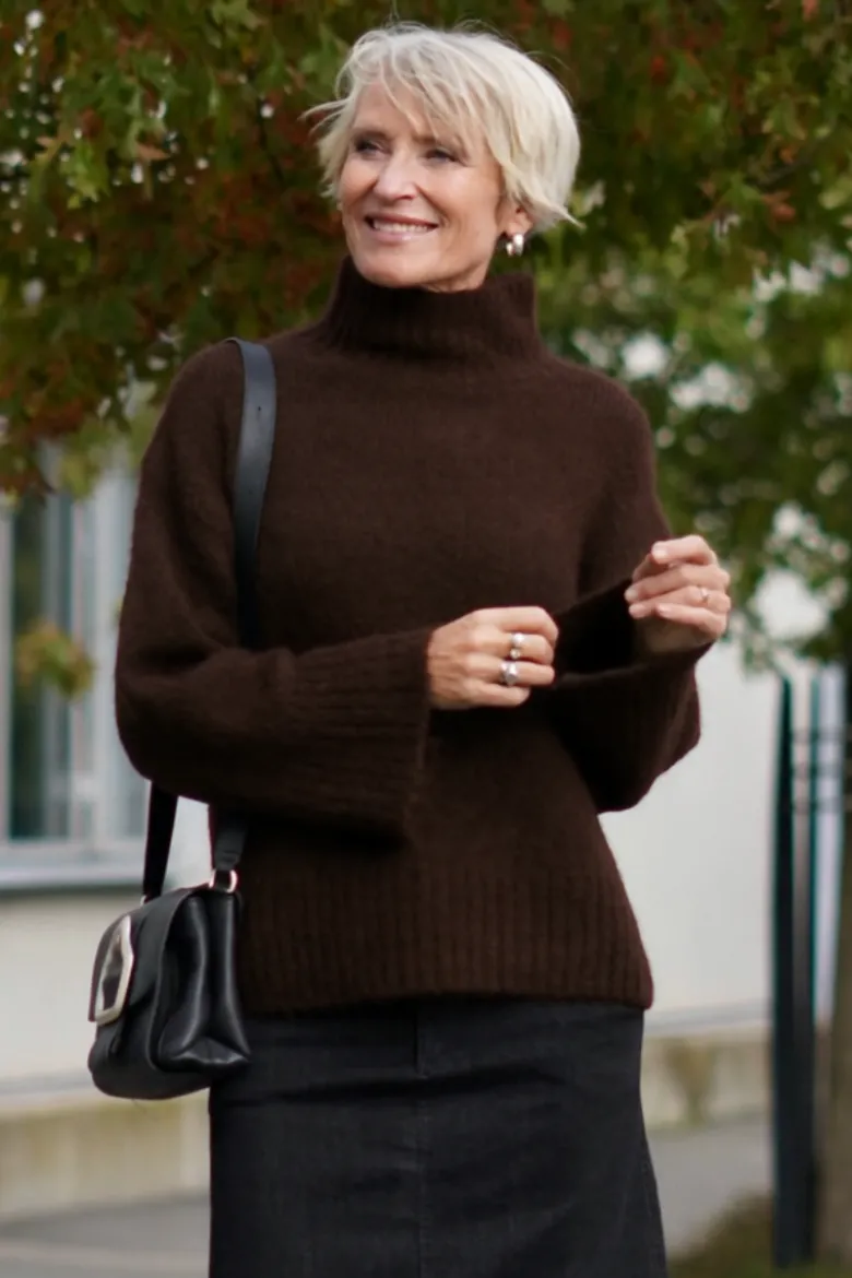 Gabriella ls knit high neck