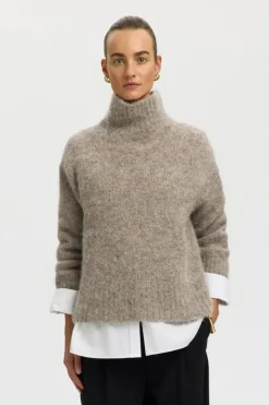 Gabriella ls knit high neck