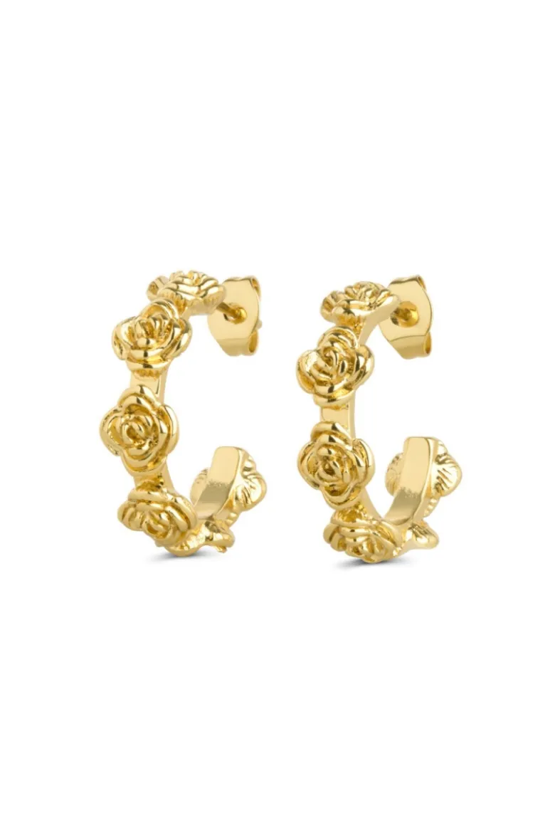 Gerda - Flower Stud Earrings Stainless Steel - Onesize