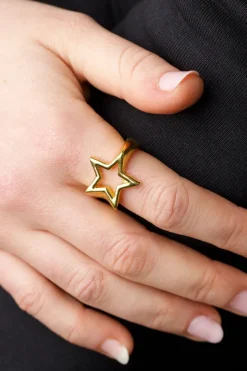 Indigo - Star Ring Stainless Steel - Onesize