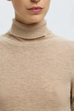 Ingrid LS Knit Wool blend roll neck