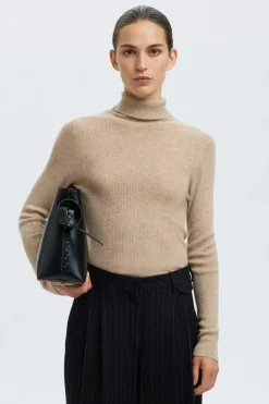 Ingrid LS Knit Wool blend roll neck