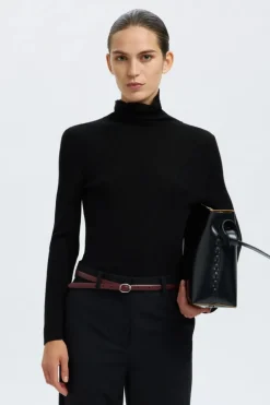 Ingrid LS Knit Wool blend roll neck