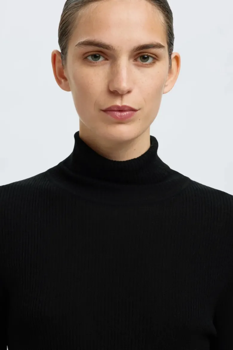 Ingrid LS Knit Wool blend roll neck