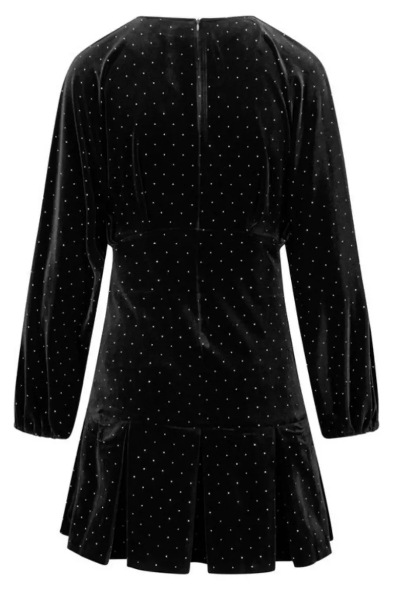 Jamal stud velour dress