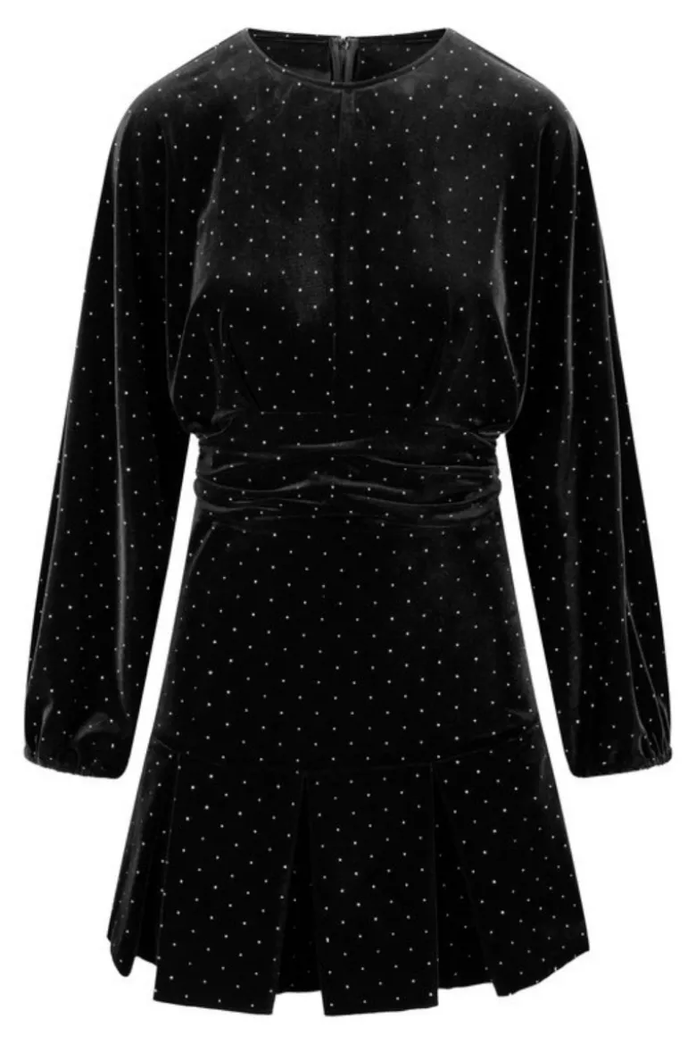 Jamal stud velour dress