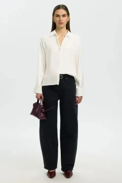 Jonna reg ls open collar shirt
