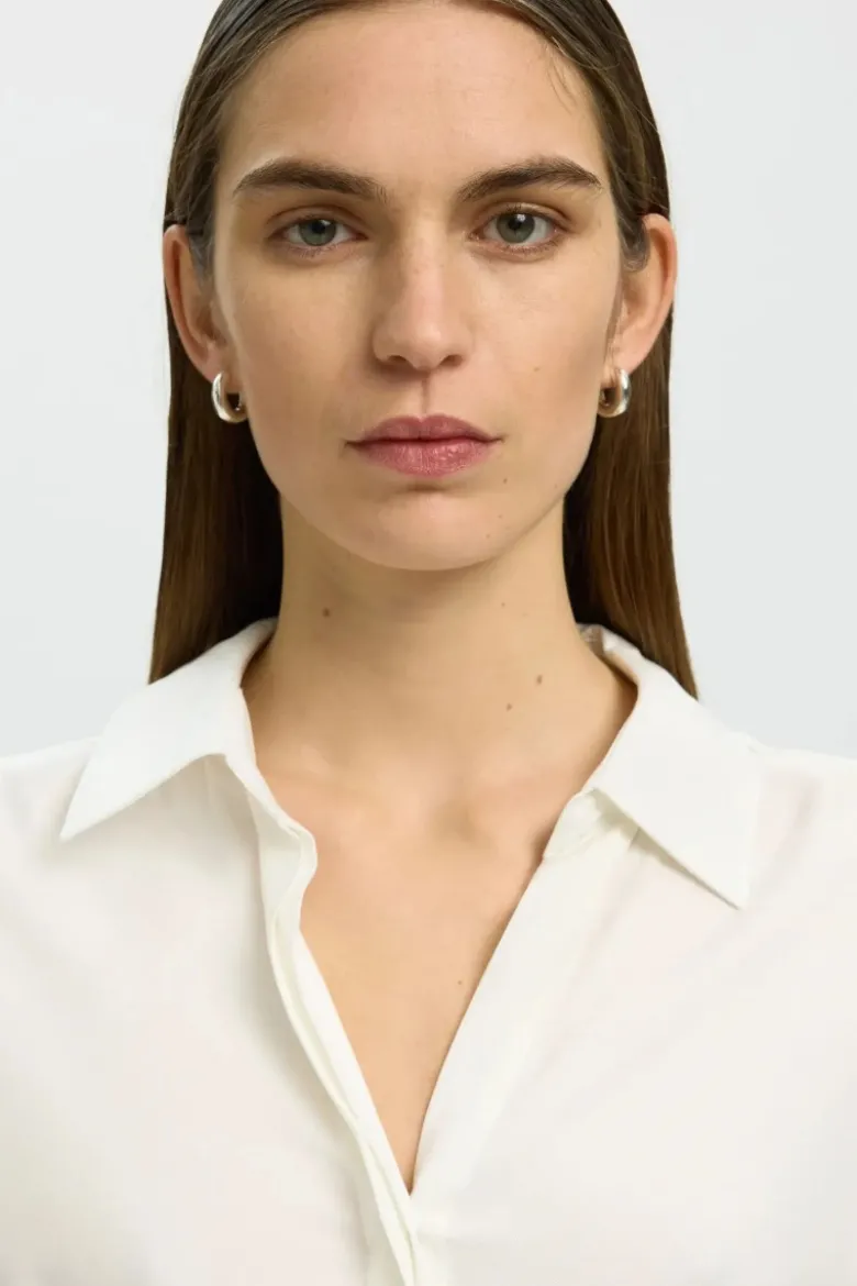 Jonna reg ls open collar shirt