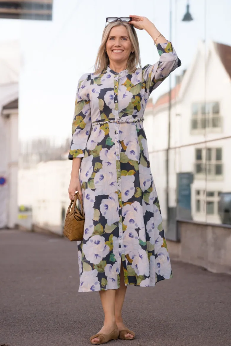 Linen Button-Down Dress