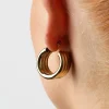 Liv - Multi Layered Stud Earrings Stainless Steel - Onesize