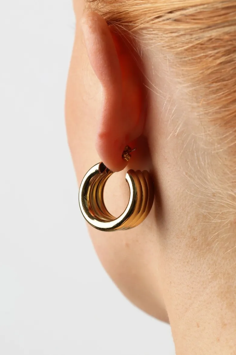 Liv - Multi Layered Stud Earrings Stainless Steel - Onesize