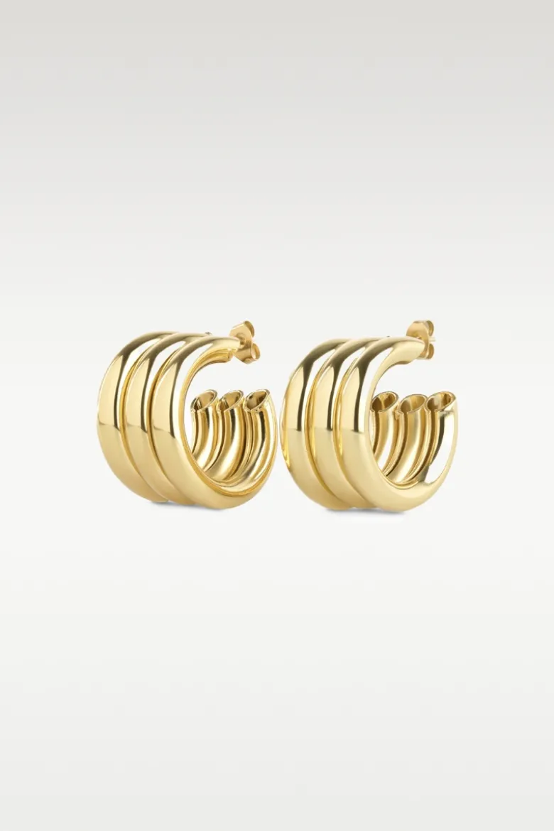 Liv - Multi Layered Stud Earrings Stainless Steel - Onesize