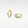 Lyn - Gold and Silver Duo Hoop Earrings - Onesize