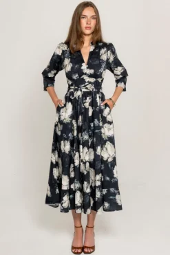 Maria Dress Blue Garden