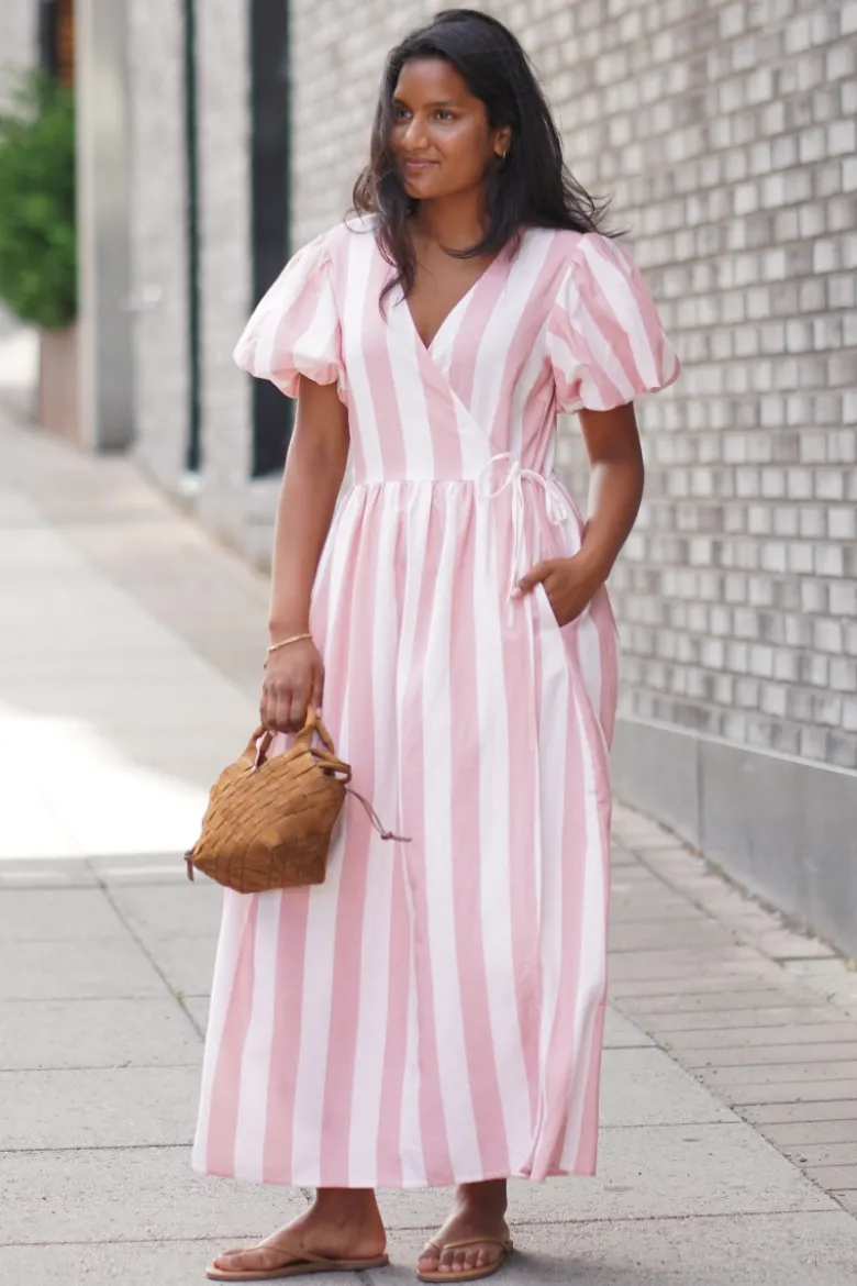 Maruma ss long wrap dress
