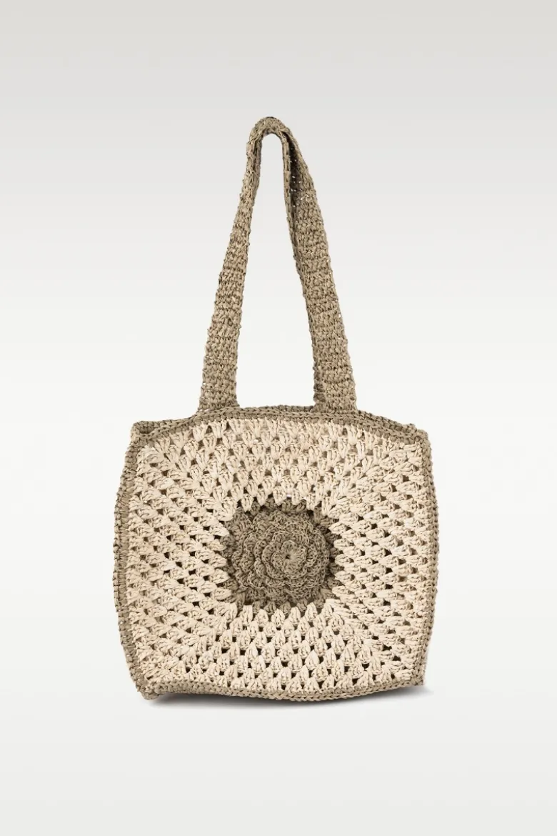 Raffia Flower bag - One Size