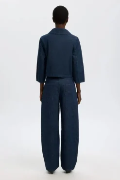 Relaxed hanny 3/4 denim jacket