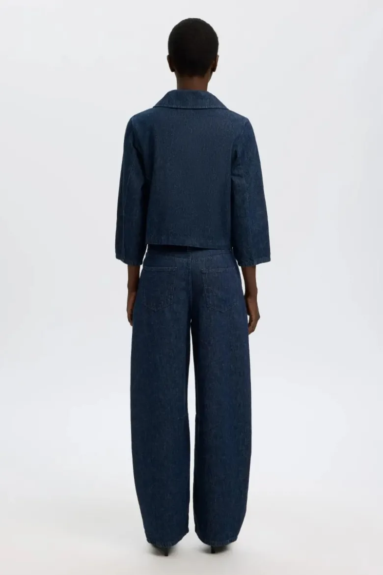 Relaxed hanny 3/4 denim jacket
