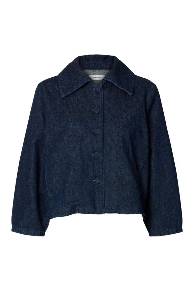Relaxed hanny 3/4 denim jacket