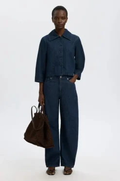 Relaxed hanny 3/4 denim jacket