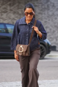 Relaxed hanny 3/4 denim jacket