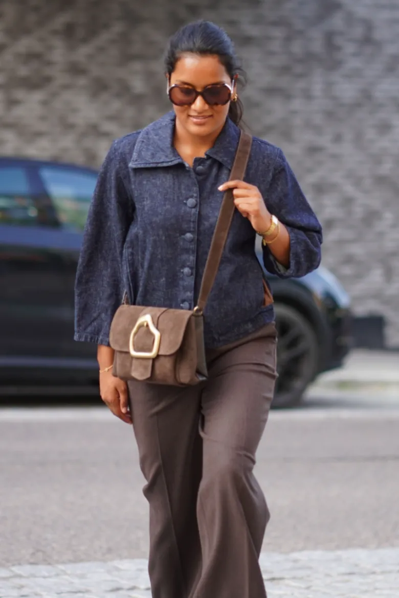 Relaxed hanny 3/4 denim jacket