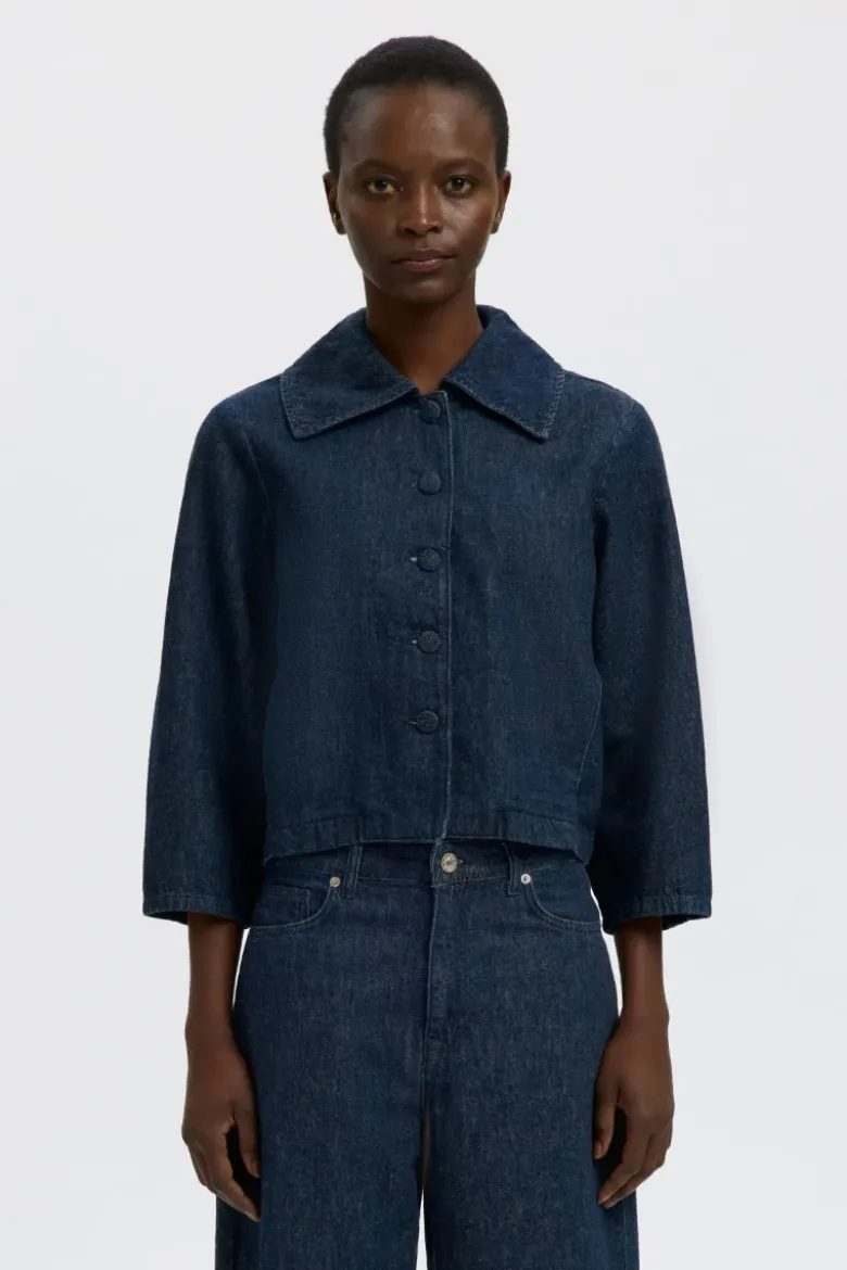Relaxed hanny 3/4 denim jacket