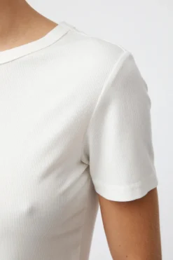 Ribbed Cap Sleeve Tee