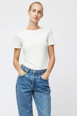 Ribbed Cap Sleeve Tee