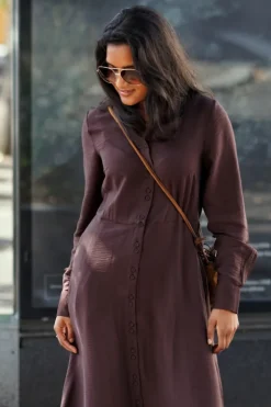 Safera ls long shirt dress