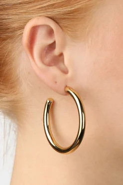 Stine - Hoop Stud Earrings Stainless Steel - Onesize
