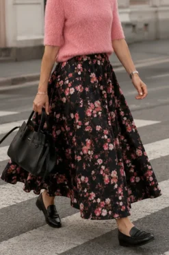 Taffeta Maxi Skirt