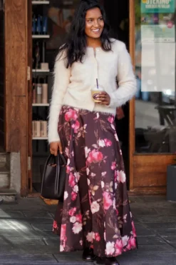 Taffeta Maxi Skirt