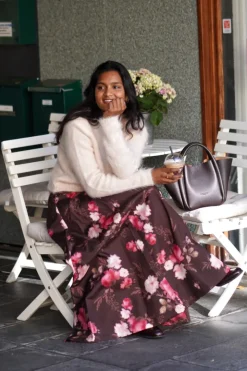 Taffeta Maxi Skirt