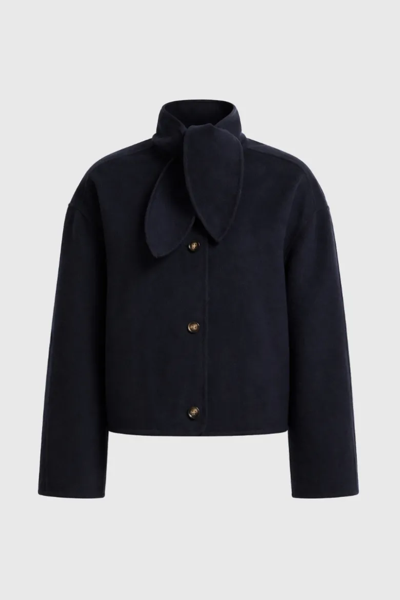 Tie wool jacket