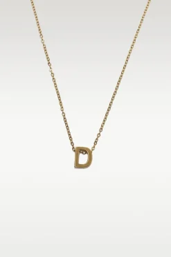 Viola - Letter Necklace Stainless Steel Gold